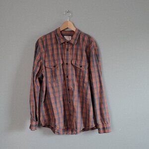 Filson Washed Feathercloth Shirt - Faded Cedar/Blue Plaid